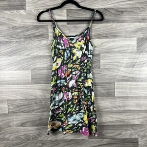 Hurley Dress Womens M Gray Multicolor Sleeveless Y2K‎ Grunge Street Wear Hip Hop